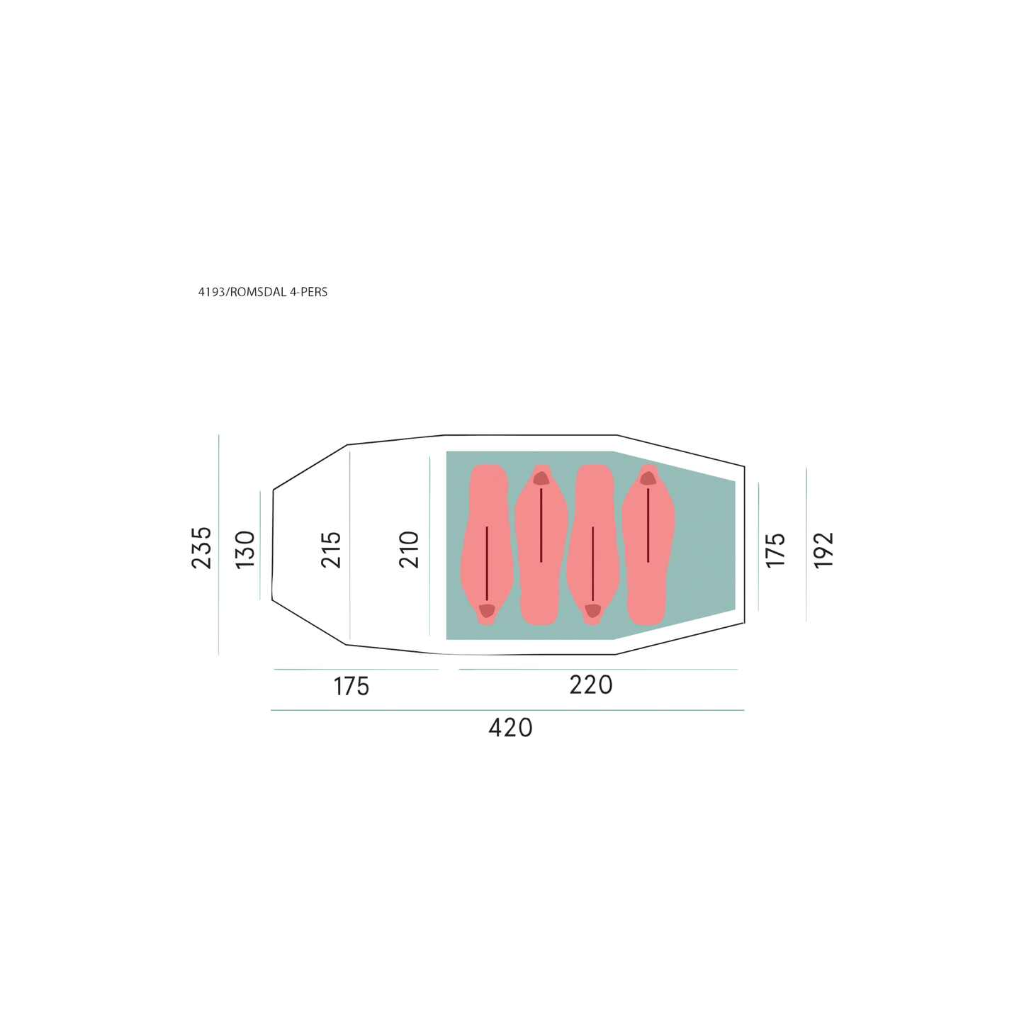 Bergans Romsdal 4-p Tält
